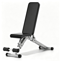 Banc de musculation pliable et réglable en métal pour abdominaux et sit-ups – Équipement de fitness à domicile