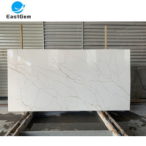Pierre de quartz esthétique <span class=keywords><strong>moins</strong></span> chère, pierre de quartz Calacatta, pierre de quartz artificielle, décoration murale - Product Image 2