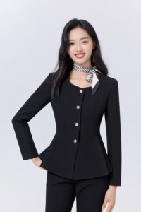 Costume professionnel pour femmes, vente en gros OEM, automne-hiver, uniforme <span class=keywords><strong>de</strong></span> réceptionniste d'hôtel, tenue <span class=keywords><strong>de</strong></span> travail <span class=keywords><strong>de</strong></span> bureau - Product Image 6