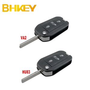 Cho Peugeot 208 2008 301 308 5008 508 <span class=keywords><strong>Citroen</strong></span> <span class=keywords><strong>c4l</strong></span> hellaflush 3 btn lật từ xa chìa khóa xe 433Mhz id46 chip - Product Image 5