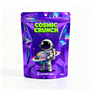 Sacchetti in Plastica Personalizzati, Buste Stand-up da 3,5g, Sacchetti Mylar Fustellati per Caramelle, Buste Riutilizzabili per Alimenti - Product Image 3