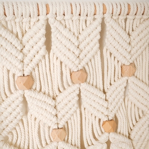 Phong Cách Bohemian Trang Trí Nội Thất Bông Handmade Tấm Thảm Tường Treo <span class=keywords><strong>Macrame</strong></span> Dệt <span class=keywords><strong>Macrame</strong></span> Tường Treo Với Kệ - Product Image 3