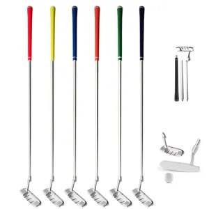 Nhà Sản Xuất Nhà Cung Cấp Lắp Ráp Câu Lạc Bộ Golf Ba Phần Putter Bạc Đầu Thuận Tay Phải Cho Người Lớn Trẻ Em Đặt Thực Hành