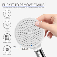 Filtre purificateur d'eau Élimine le chlore Haute pression Économie d'eau Douche à main en plastique grande taille