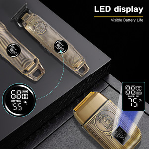 Retro Electric Man Rechargeable Hair Trimmer Metal Handle 6000-7000 RPM 2000mAh Battery Safety Feature for Carving Hair Cutting - Product Image 2