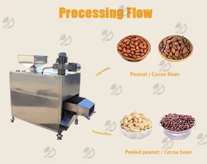 Hochwertige Cashewnuss-Schälmaschine Automatische Spiral-Kakaobohnen-Erdnuss-Hauts chäl maschine