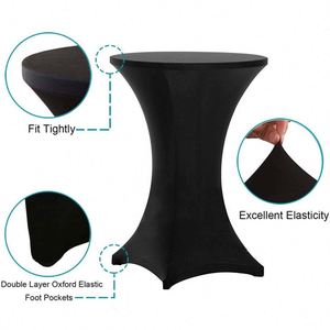 GoldFlag Manufacturer Direct Custom Simple Portable Spandex <b>Table</b> <b>Cover</b> 60x110cm <b>White</b> Digital Printing Economical Welcome Gifts - Product Image 2