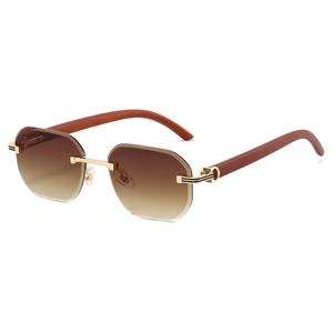 <span class=keywords><strong>Gafas</strong></span> <span class=keywords><strong>de</strong></span> <span class=keywords><strong>sol</strong></span> cuadradas sin montura Vintage para hombre 2025, <span class=keywords><strong>marca</strong></span> <span class=keywords><strong>de</strong></span> lujo, sin marco, Punk UV400, <span class=keywords><strong>gafas</strong></span> <span class=keywords><strong>graduadas</strong></span> con luz azul - Product Image 3