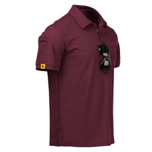 Camiseta Polo Multifuncional y Elegante en Color Vino Tinto, Venta al por Mayor, Ropa Casual, Camisetas Polo de Manga Corta con Estilo - Product Image 1