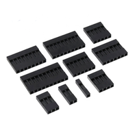 50pcs Dupont Plastique Shell Plug 2.54mm Simple Rangée Dupont Connecteur 1P/2P/3P/4P/5P/6P/7P/8P/9P/10 boîtier P // 12P/13P/16P/20P