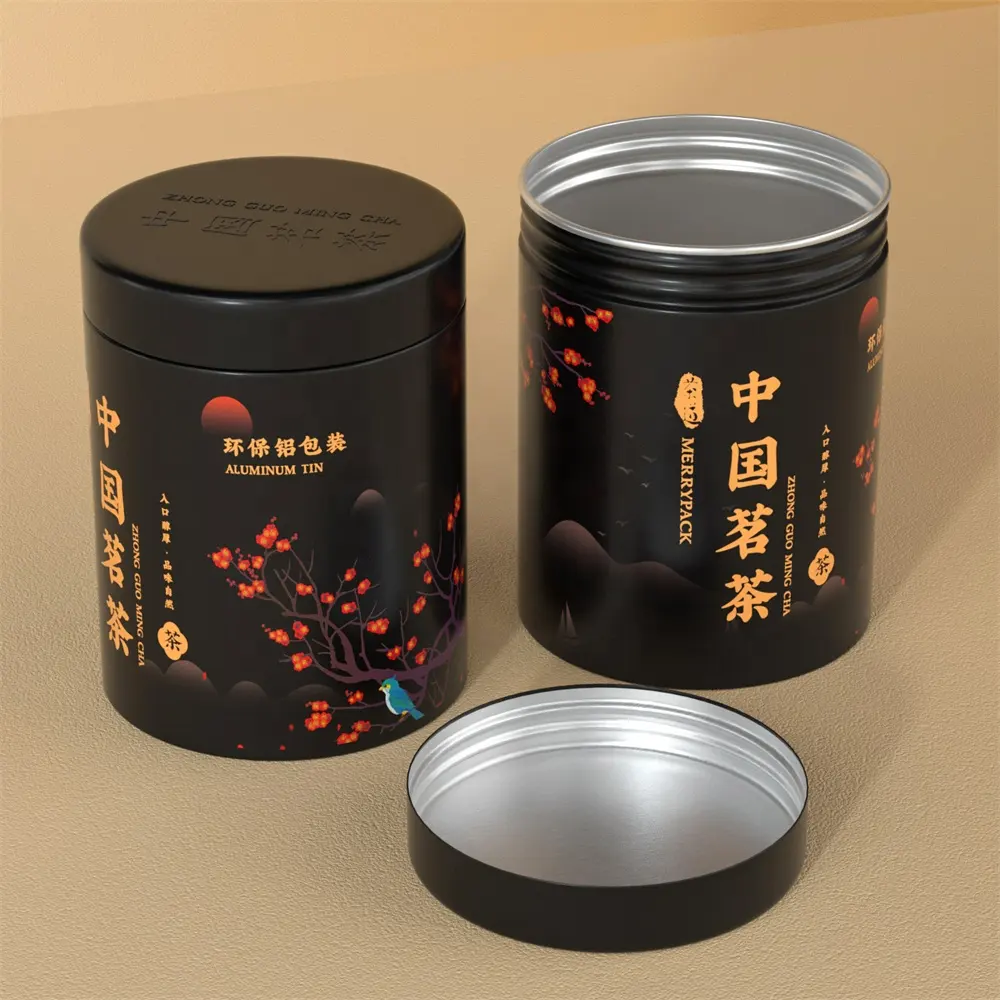 Aluminium glas Tee Kultur Tee Verpackung Marke Tee Pulver Kaffee dosen Lebensmittel qualität Metall verpackung Dose