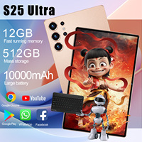 Tablet S25 Ultra 5G con Tarjeta SIM, 12 GB, MTK, 10.1 Pulgadas, Android, Todas las Redes, Descarga de Aplicaciones de Google Store, Videollamadas, Fotos
