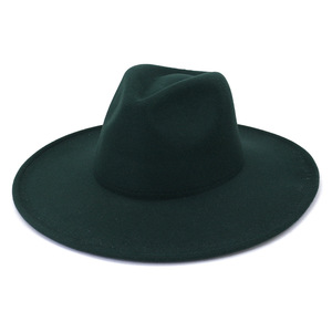 2023 Solid Color Polyester Cotton Vegan Material Large Brim Fedora <strong>Hat</strong> for Women <strong>Men</strong> Party Music <strong>Festival</strong> Fashion Fedora <strong>Hats</strong> - Product Image 4