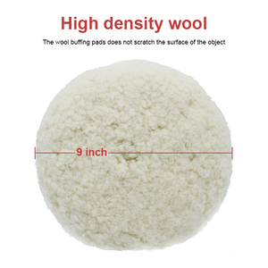 Tampon de polissage double face en laine de 9 pouces avec filetage 5/8-11 - Product Image 4