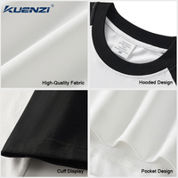 T-shirt pour femme Kuenzi personnalisé avec logo, col rond, manches raglan, 100% coton, 270 GSM, poids lourd, coupe ample, color-blocking