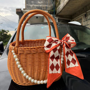 <span class=keywords><strong>Cesto</strong></span> Regalo in Stile Rattan Portatile in PP di Aierflorist per Damigelle, Compleanno, Frutta, Cosmetici e Gioielli - Product Image 4