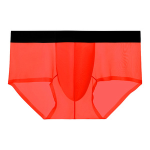 Slip en soie de glace volant à clé <span class=keywords><strong>banane</strong></span> ultra-mince sans couture respirant séchage rapide en nylon antibactérien entrejambe sous-vêtements pour hommes - Product Image 2