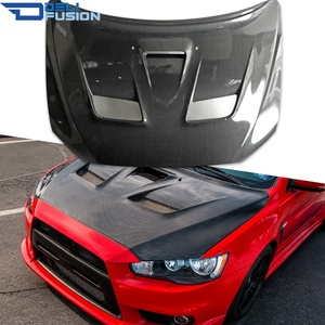 Capot moteur en fibre de carbone style VRS pour Mitsubishi Lancer Evolution X EVO 10 CZ4A 2008-2015, avec aérations, remplacement - Product Image 1