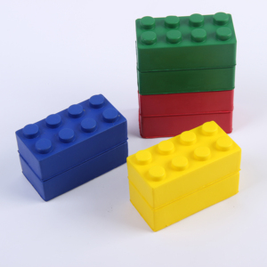 Logo Customized PU Foam Building Block 4 Piece Set Soft <b>Squeeze</b> Stress <b>Ball</b> Fidget Toy - Product Image 1