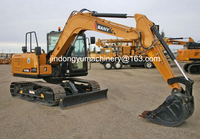 Excavatrice sur chenilles d'occasion Sany SY95C, 9 tonnes, moteur Yanmar, pompe hydraulique haute vitesse pour travaux de terrassement