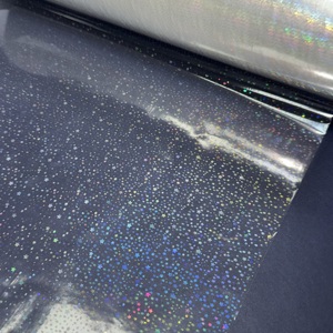 Pellicola Olografica Super Adesiva a Cinque Stelle per Laminazione a Freddo, Rotoli con Motivo a Stelle per Stampa, Imballaggio/Cartoni per Prodotti/Scatole Rigide - Product Image 1