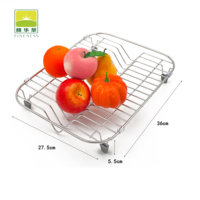 Égouttoir à vaisselle moderne en acier inoxydable 304 pour évier, plateau de séchage étanche multifonctionnel et peu encombrant pour cuisine
