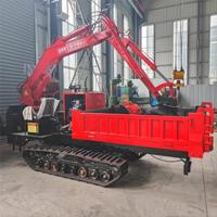 Mini-dumper sur chenilles hydraulique auto-chargeur Lonking avec moteur Cummins pour le transport de sable, de pierre et de matériaux en vrac