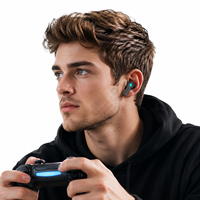 Écouteurs de jeu sans fil RGB LED TWS stéréo intra-auriculaires avec affichage numérique lumineux et étui de charge