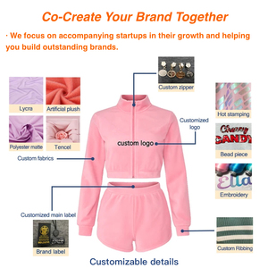 Completo coordinato due pezzi a pois: Top corto senza maniche con scollo all'americana e pantaloncini <span class=keywords><strong>mini</strong></span>, comodo, elasticizzato, <span class=keywords><strong>sexy</strong></span>, perfetto per feste e club. - Product Image 5