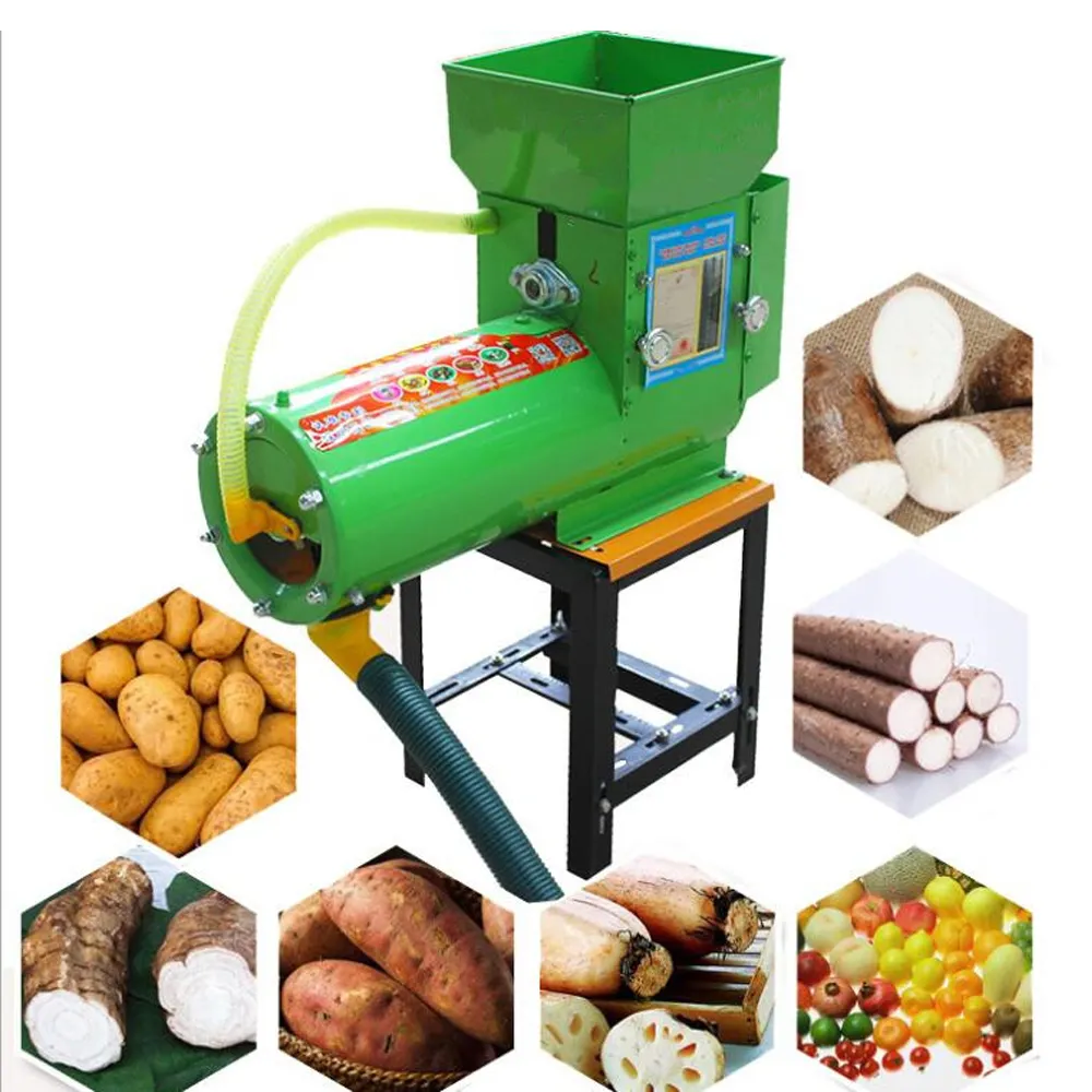 Séparateur électrique de lisier de laitier Machine concasseur de manioc tubercules broyeur de traitement de patate douce