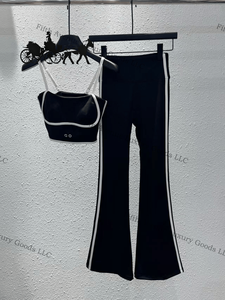 Conjunto Deportivo de Yoga para Mujer aiio, Color Block, Cómodo, para Gimnasio, Correr, Ropa Deportiva, Top Deportivo con Sujetador Deportivo y Pantalones de Cintura Alta - Product Image 3