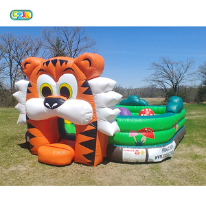 Moonwalk Inflatable Bouncer Jumping Bouncy Castle <strong>Jumper</strong> Kids Commercial Pvc Jungle Safari <strong>Tiger</strong> Bounce House - Product Image 5
