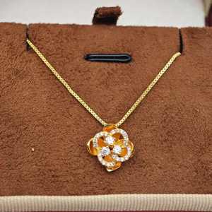 UM Jewelry - Collar con Colgante de Plata 925 y Circonita, Chapado en Oro, Apto para Unisex/Hombres/Mujeres, Regalo para Uso Diario o Aniversario - Product Image 3