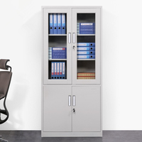 Armoire de bureau moderne en métal de haute qualité, armoire de rangement de bureau, armoire à 4 portes