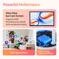 TV seluler pintar layar sentuh portabel: 21.5 inci 8-Core Android 64GB dengan baterai/kamera & rotasi bawaan