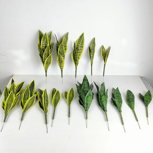 Plante artificielle en plastique, serpent, <span class=keywords><strong>tige</strong></span> unique, décoration de bureau, salon, plante verte, écologique - Product Image 2