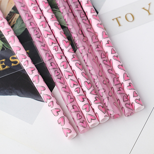 情人节吸管，可重复使用的硬质塑料吸管，带心形装饰印花粉色心形塑料吸管，可重复使用，可用于派对 - Product Image 4