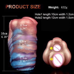 Copa de Masturbación Vaginal y Anal de Doble Orificio YOCY, Estilo Nido de Dragón, Masturbador Masculino, Juguetes para Orgasmos y Eyaculación para Hombres - Product Image 2