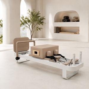 Torre de Pilates Blanca Brillante para Estudios de Estética Moderna, Venta al Por Mayor - Product Image 1