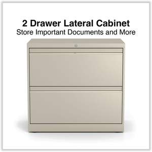 ตู้เก็บเอกสารแบบวางด้านข้าง Alera ขนาด 30 นิ้ว x 18.63 นิ้ว x 28 นิ้ว พร้อมลิ้นชักใส่เอกสารขนาด Legal/Letter 2 ลิ้นชัก สีพัตตี้ - Product Image 5