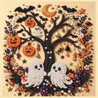 Kit de peinture diamant 5D gothique Halloween, motif Manoir hanté, avec couverture complète, pour décoration murale festive fantaisiste
