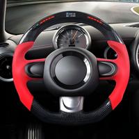 Volant sport en fibre de carbone LED rouge Mini R56 en forme de D, amélioration personnalisée OEM, vente en gros