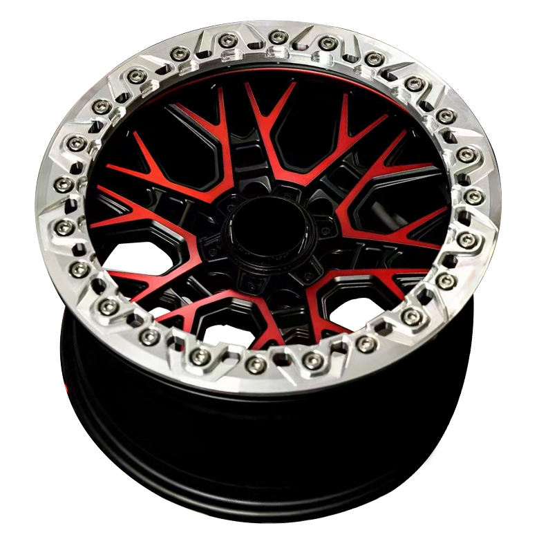 บีดล็อคสีแดง+เงิน