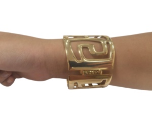Bracelet creux en alliage de zinc à motif clé grecque, bijoux de mode <span class=keywords><strong>vintage</strong></span> personnalisés, moulage sous pression - Product Image 4