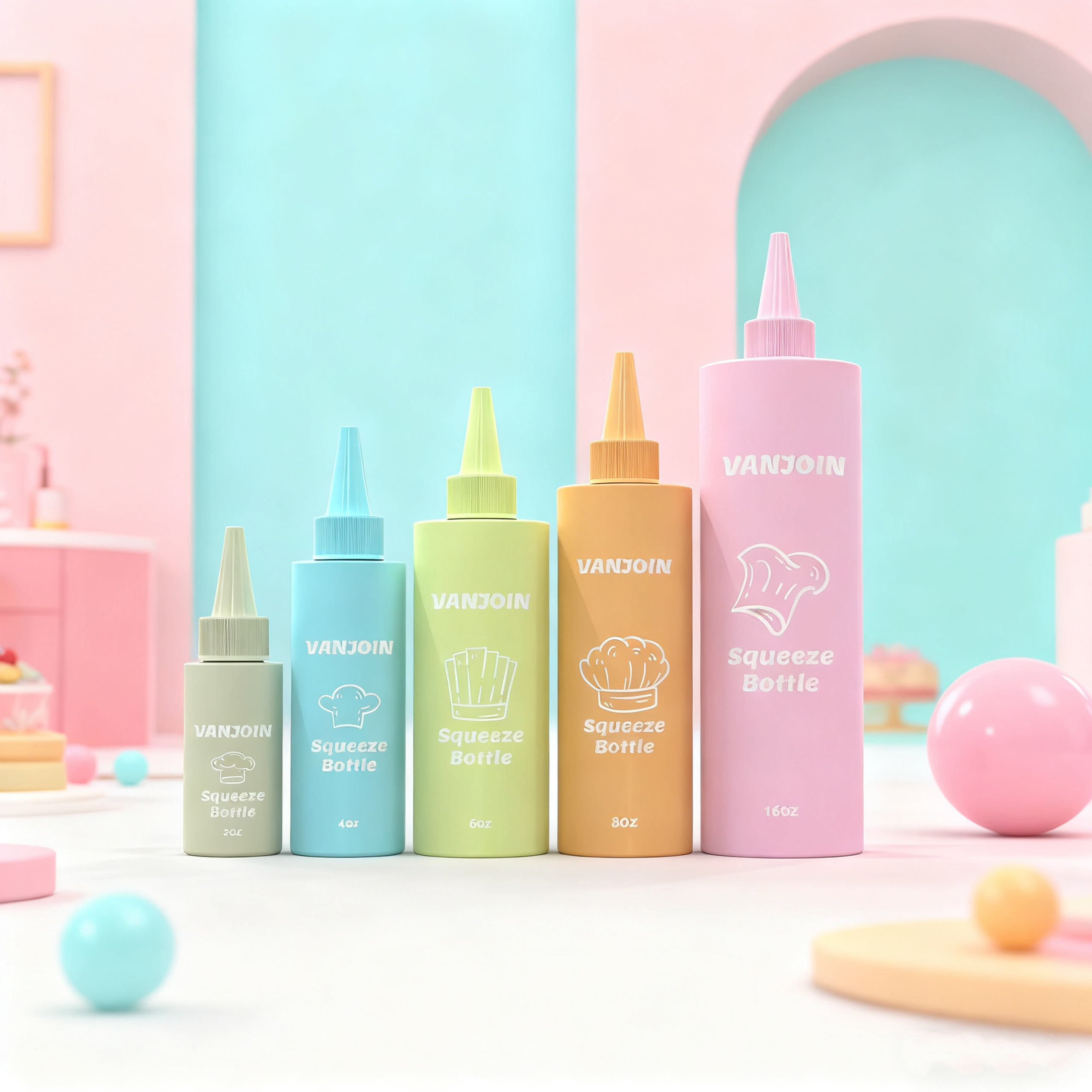 hair oil packaging bottles in mint color