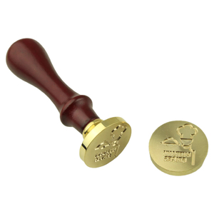 Manche en bois, tête en métal, sceau <span class=keywords><strong>de</strong></span> fermeture, enveloppe, emballage <span class=keywords><strong>de</strong></span> mariage, carte postale, cadeau, timbre postal artisanal - Product Image 2