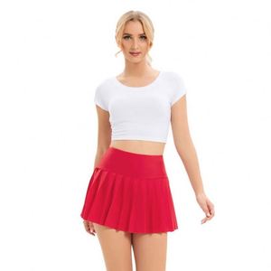 Robe de tennis ample avec short intégré, tenue de sport, robe de golf, chemise, vêtements de tennis élastiques pour femme, jupe sexy, uniforme - Product Image 4