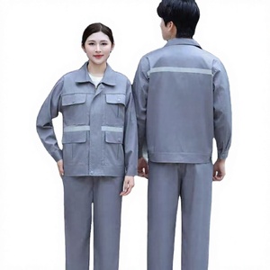 Uniformes de Trabajo de Soldadura Unisex Personalizados, Transpirables, de Manga Larga, de Algodón FR Ignífugo, con Detección de Agujas y Serigrafía - Product Image 3