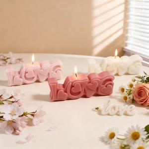 Moule à gâteau en silicone en forme de bougie d'amour pour la Saint-Valentin, décoration DIY - UNIMOUND LFM-216, compatible lave-vaisselle - Product Image 2