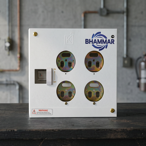 กล่องจ่ายไฟฟ้าอุตสาหกรรม 4 ช่องเสียบ + 1 DP 20/2 แอมป์ สำหรับใช้งานภายนอก/ภายในอาคาร  ตัวกล่องโลหะ รุ่น OMDMS KK58 อินเดีย - Product Image 4
